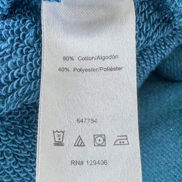 Venus Lightweight Teal Sweatshirt w/ Brass Grommet Holes & Zippers-Women's 3XL - Picture 9 of 11